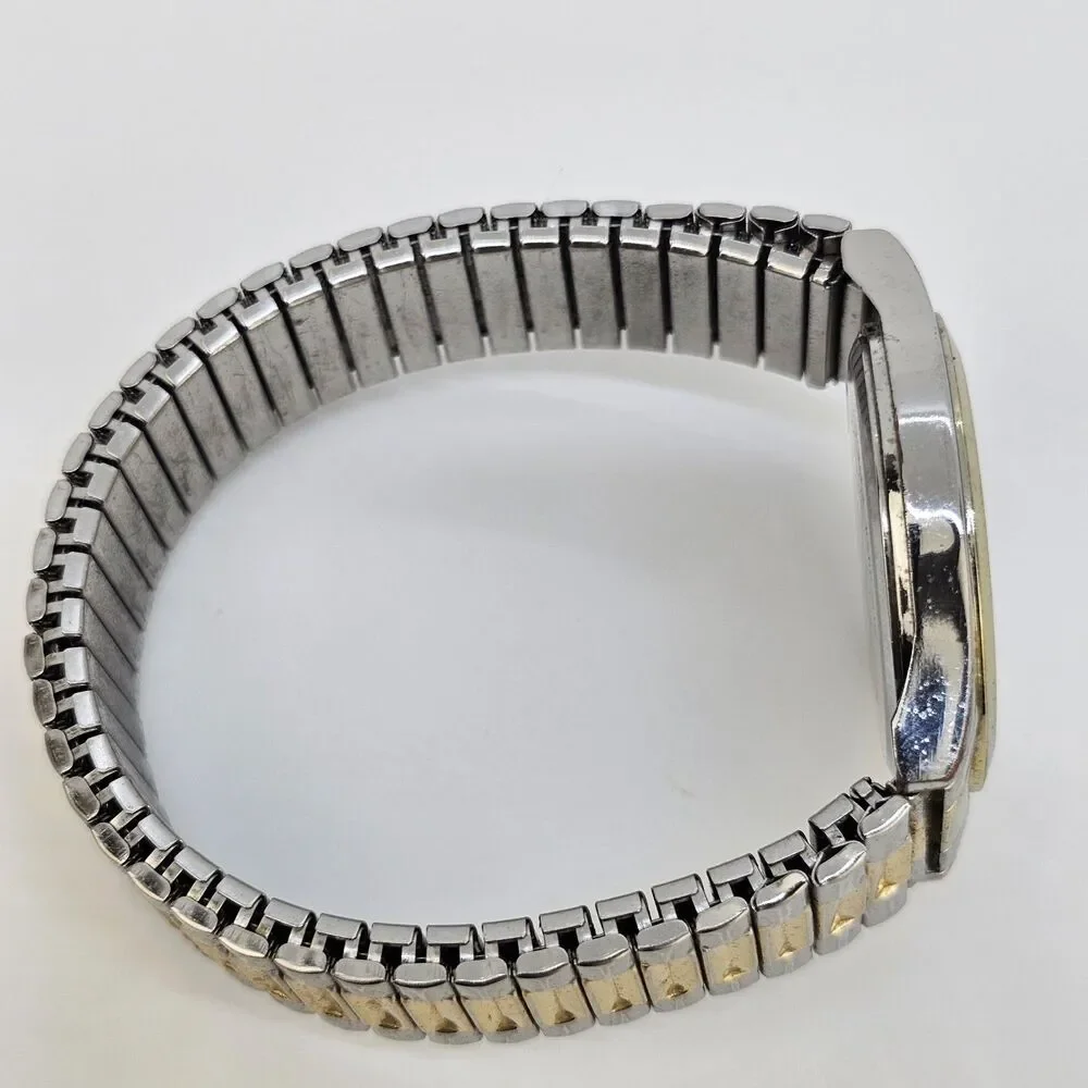 37MM Men's Watch White Dial‎ Two Tone Expandable Band 7